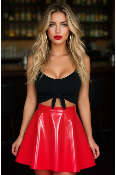 Red Patent Skirt - Daisy Corsets
