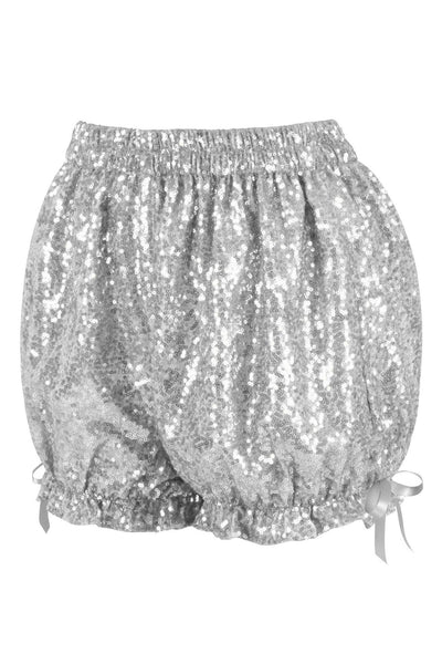 Silver Sequin Bloomers - Daisy Corsets