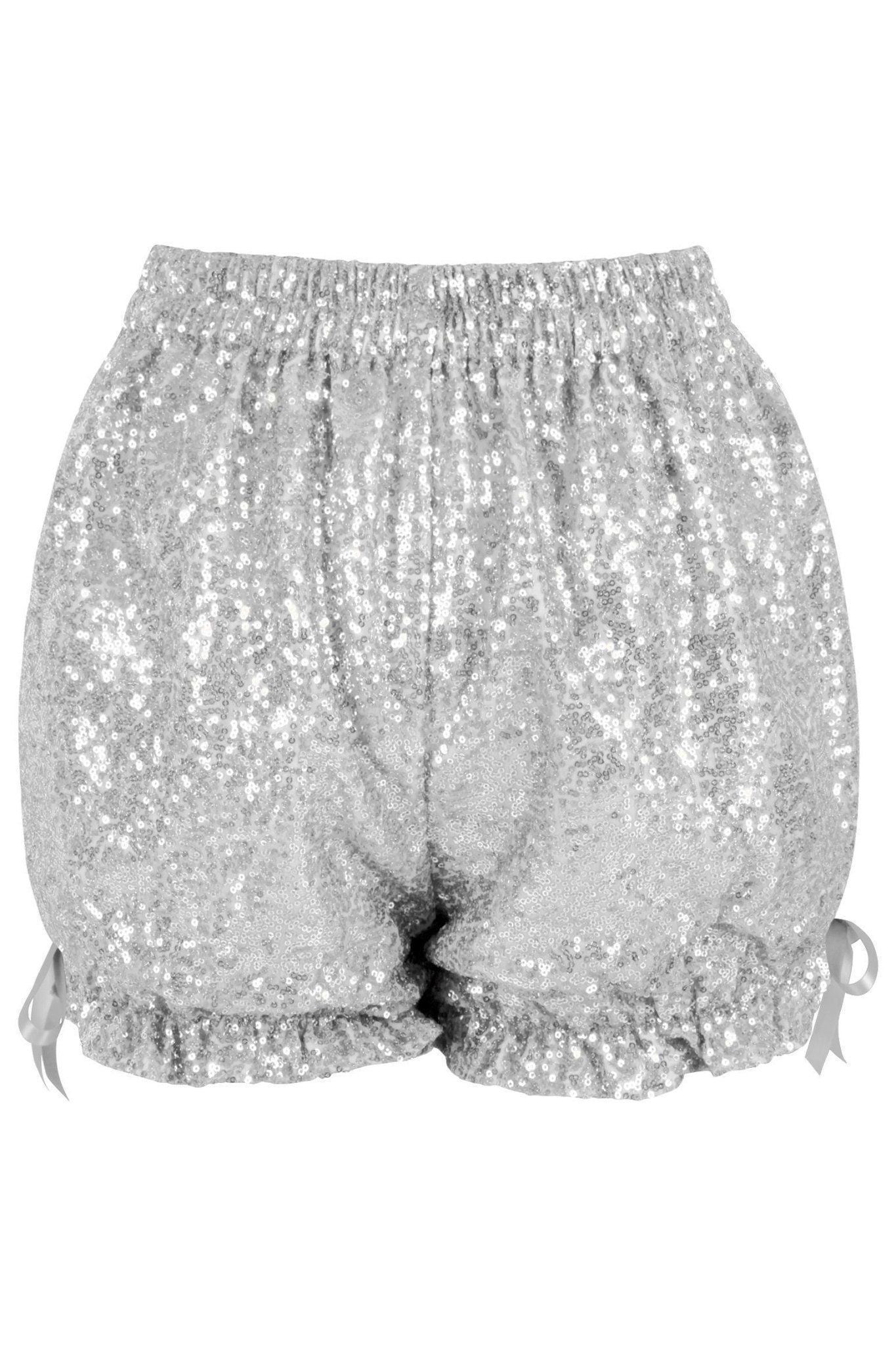 Silver Sequin Bloomers - Daisy Corsets