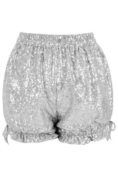 Silver Sequin Bloomers - Daisy Corsets