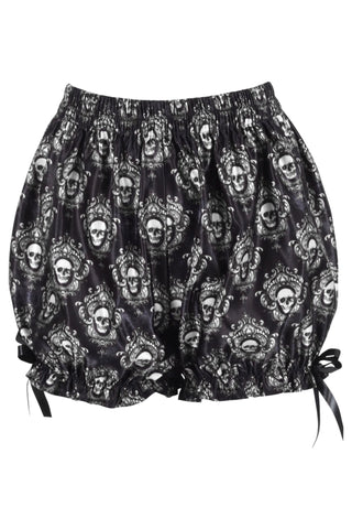Skull Print Crepe Bloomers - Daisy Corsets