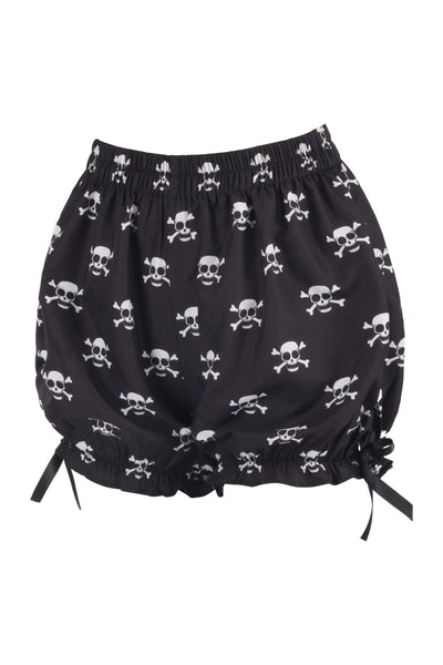 Skull Print Pirate Crepe Bloomers - Daisy Corsets