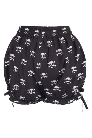 Skull Print Pirate Crepe Bloomers - Daisy Corsets