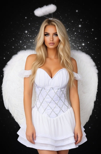 Top Drawer 3 PC Sweet Angel Costume - Daisy Corsets