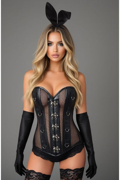 Top Drawer 4 PC Bad Bunny Fishnet Corset Costume - Daisy Corsets