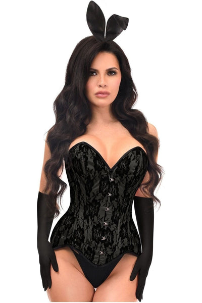 Top Drawer 4 PC Premium Black Bunny Corset Costume - Daisy Corsets