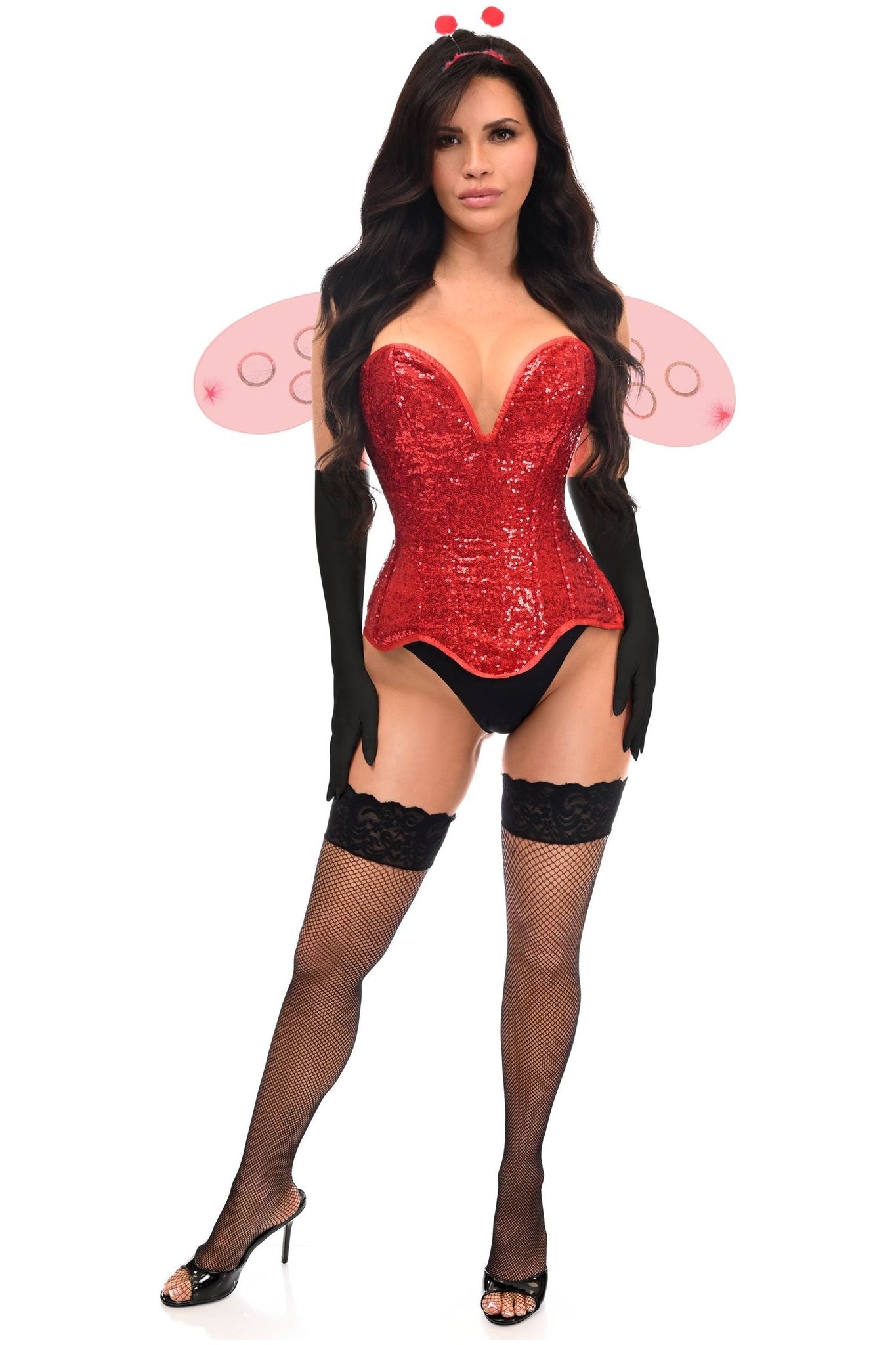 Top Drawer 4 PC Sequin Ladybug Corset Costume - Daisy Corsets