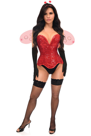 Top Drawer 4 PC Sequin Ladybug Corset Costume - Daisy Corsets