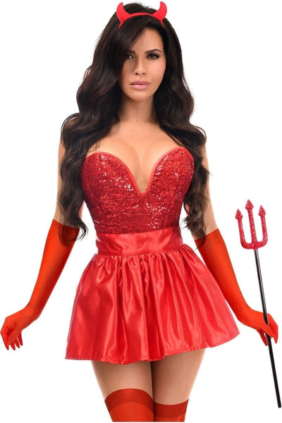 Top Drawer 5 PC Premium Devil Corset Costume - Daisy Corsets