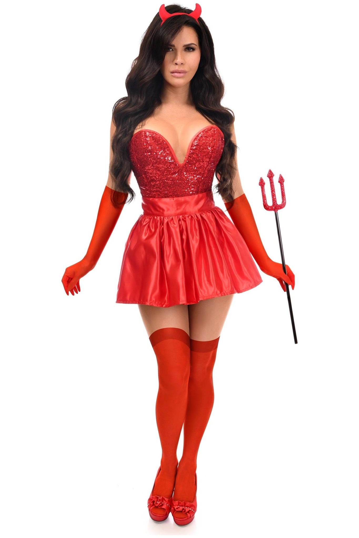 Top Drawer 5 PC Premium Devil Corset Costume - Daisy Corsets