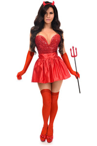 Top Drawer 5 PC Premium Devil Corset Costume - Daisy Corsets