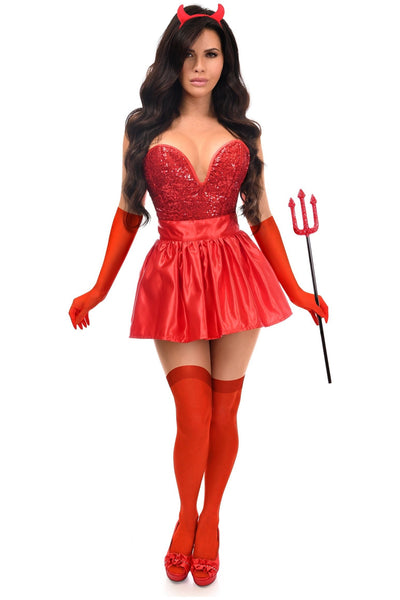 Top Drawer 5 PC Premium Devil Corset Costume - Daisy Corsets