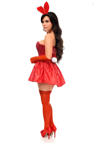 Top Drawer 5 PC Premium Red Bunny Corset Costume - Daisy Corsets