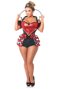 Top Drawer 6 PC Royal Red Queen Corset Costume - Daisy Corsets