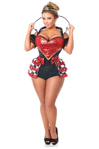 Top Drawer 6 PC Royal Red Queen Corset Costume - Daisy Corsets