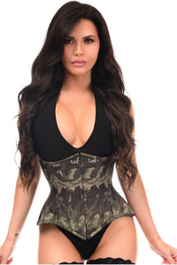 Top Drawer Camouflage Double Steel Boned Waist Training Corset Cincher - Daisy Corsets