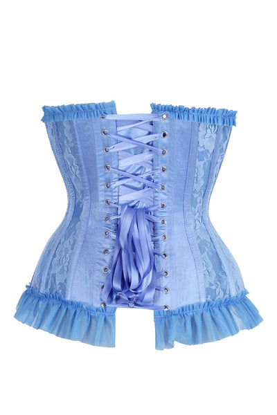 Top Drawer Steel Boned Pink Lace Underwire Burlesque Underbust Corset Cincher - Daisy Corsets