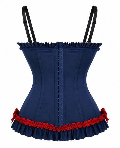 Vintage Navy Sailor Corset Top | Stretch Lycra Pin-Up Bustier - Daisy Corsets
