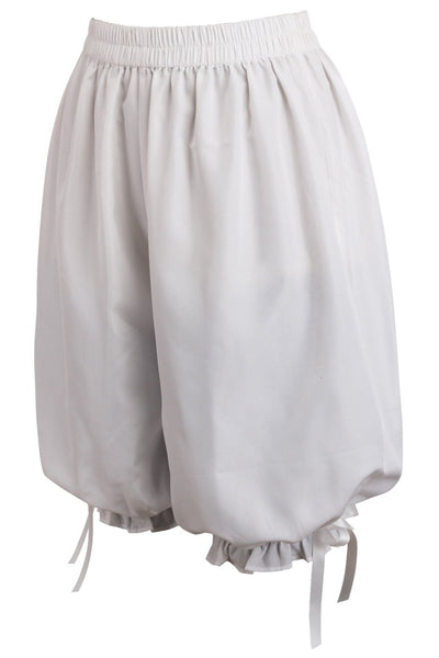White Crepe Long Bloomers - Daisy Corsets
