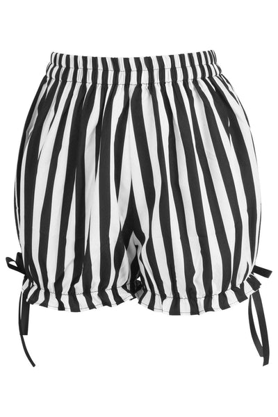 White/Black Striped Bloomers - Daisy Corsets