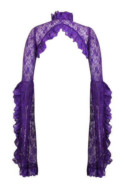 Purple Lace Shrug Bolero Jacket