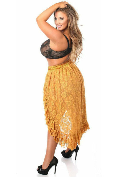 Bronze Lace High Low Skirt - Daisy Corsets