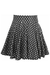 Polka Dot Stretch Lycra Skirt
