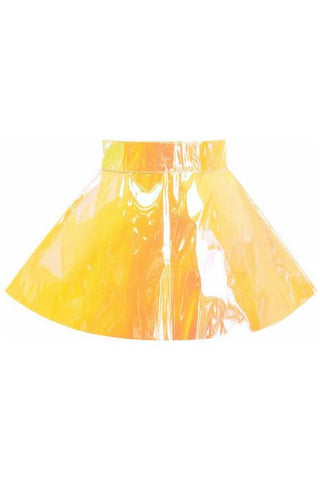 Yellow/Pink Holo Skater Skirt
