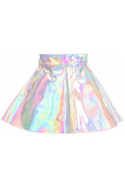 Silver Holo Skater Skirt