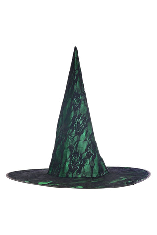 Green Lace Witch Hat