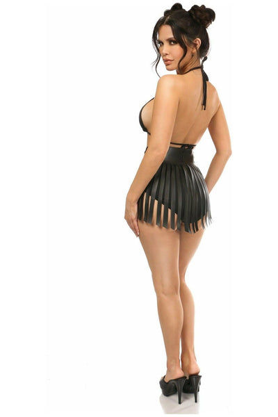 Candy Collection - Black/Black Fringe Skirt - Daisy Corsets