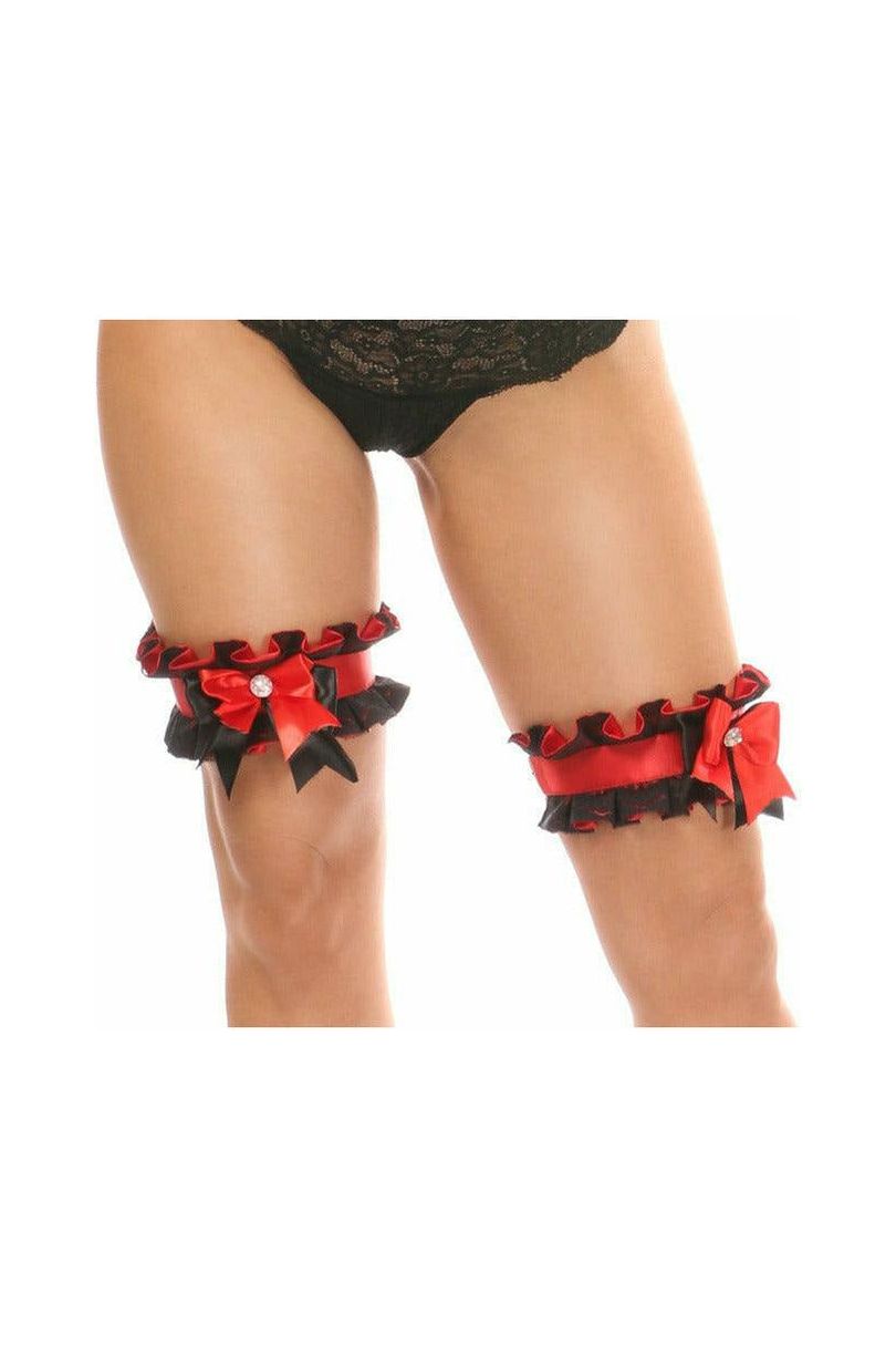 Kitten Collection Red/Black Lace Garters (set of 2) - Daisy Corsets
