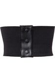 Lavish Black Patent PVC Corset Belt Cincher