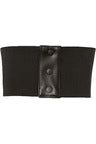 Lavish Black Faux Leather Corset Belt Cincher