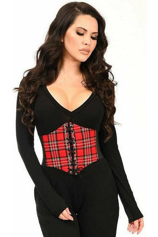 Daisy corsets womens Lavish Red Plaid Underwire Bustier