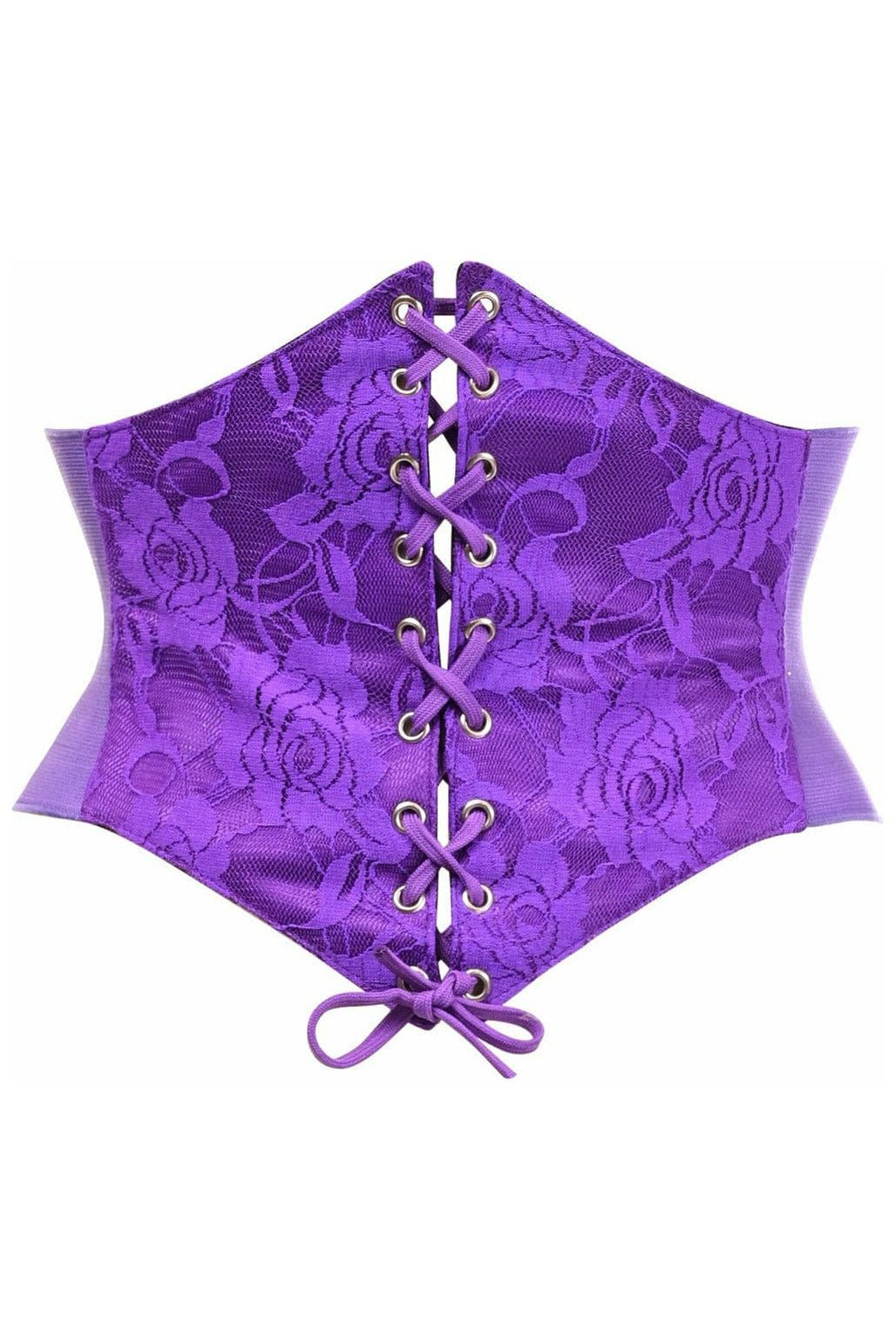 Lavish Purple Lace Corset Belt Cincher