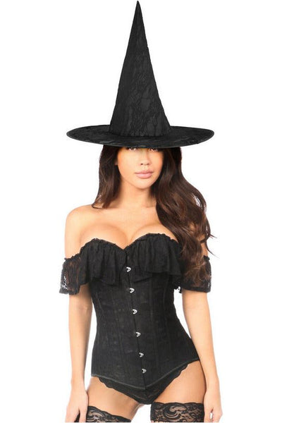 Lavish 3 PC Premium Lace Witch Corset Costume