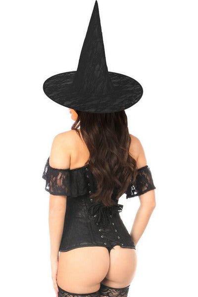 Lavish 3 PC Premium Lace Witch Corset Costume