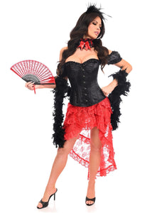 Lavish 6 PC Saloon Girl Corset Costume