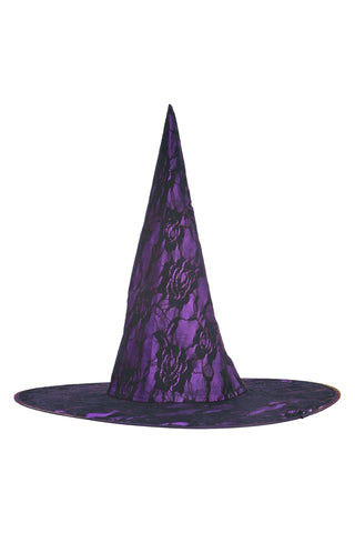 Purple Lace Witch Hat