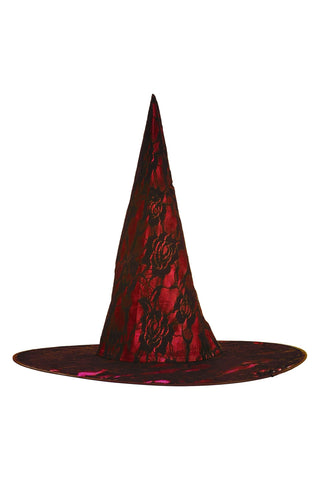 Red Lace Witch Hat