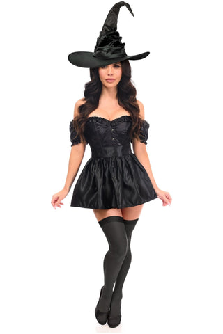 Top Drawer 3 PC Black Witch Corset Costume
