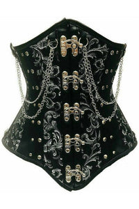 Top Drawer Steel Boned Underbust Corset w/Chains and Clasps