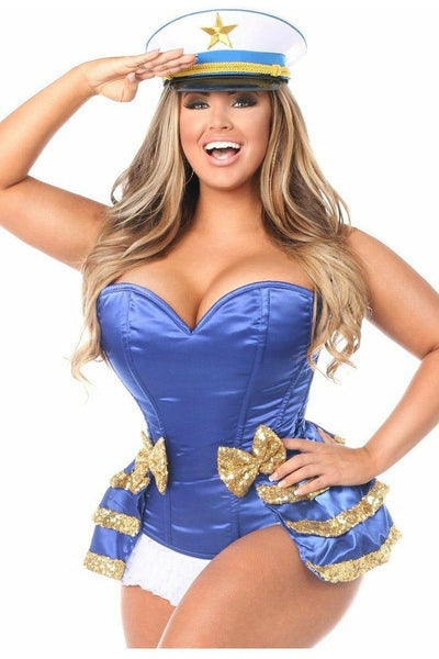 Top Drawer 4 PC Pin-Up Sailor Sequin Corset Costume - Daisy Corsets