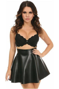 Black Faux Leather Skirt - Daisy Corsets