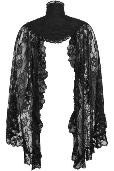Black Lace Sleeved Bolero Jacket - Daisy Corsets