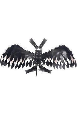 Black & White Layered Wing Body Harness - Daisy Corsets