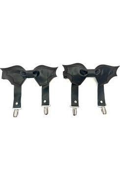 Black/Black Bat Leg Garters - Daisy Corsets
