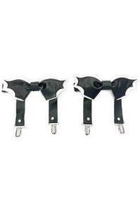 Black/White Bat Leg Garters - Daisy Corsets