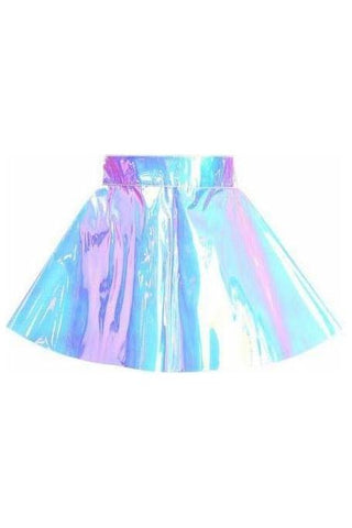Blue/Purple Holo Skater Skirt - Daisy Corsets